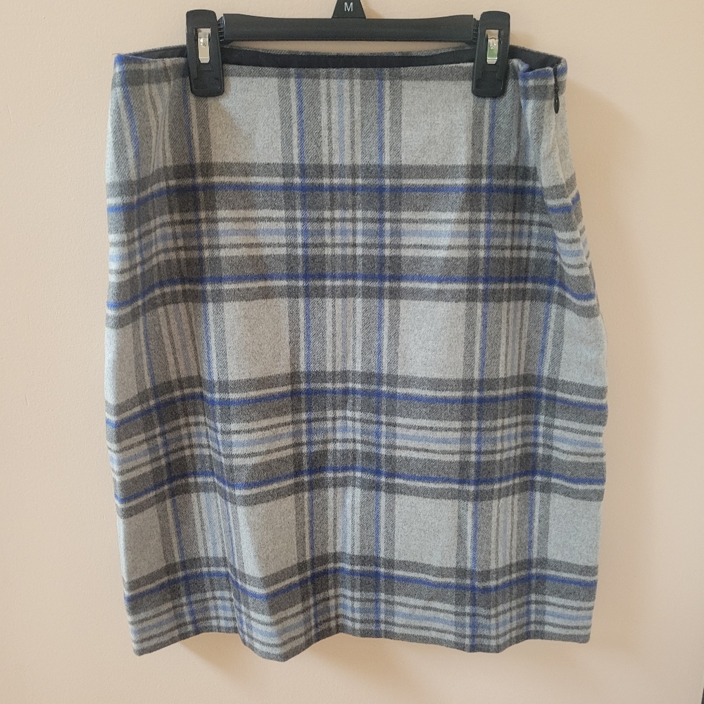 Talbots Plaid Wool Blend Skirt